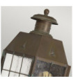 Hinkley outdoor wall light Solid brass, transparent seeded glass Aged brass