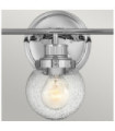 Applique murale Salle de bains Hinkley Acier,verre grainé transparent Chrome poli