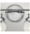 Wall light Bathroom Hinkley Steel, transparent grained glass Polished chrome