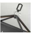 Hinkley pendant light Steel, Black crystal with polished nickel