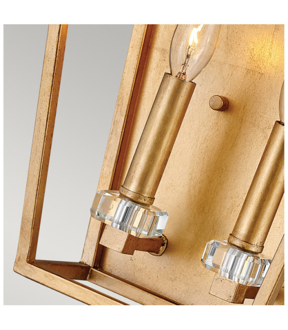Hinkley pendant light Steel, crystal Aged brass