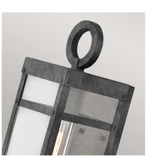 Applique murale extérieur Hinkley Verre Transparent,aluminium Zinc vieilli
