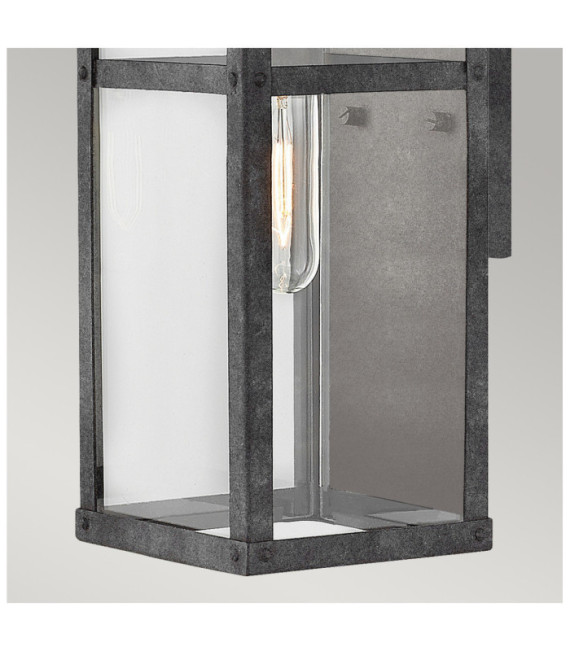 Applique murale extérieur Hinkley Verre Transparent,aluminium Zinc vieilli