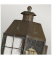 Hinkley outdoor wall light Solid brass, transparent seeded glass Aged brass