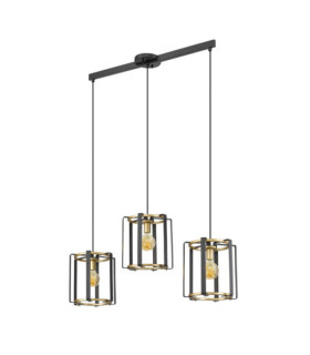 Suspension Primero Acier Or, Noir Mat