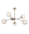 Annes Ceiling Light Glass, Steel, Aluminum Antique Bronze