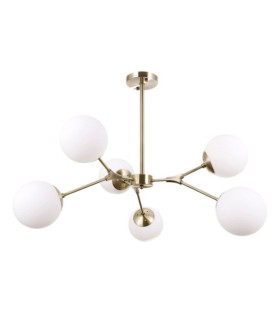 Annes Ceiling Light Glass, Steel, Aluminum Antique Bronze