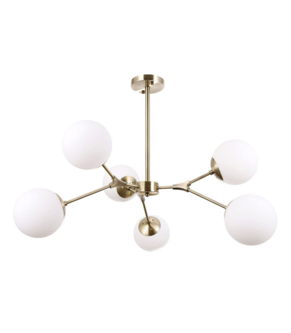 Annes Ceiling Light Glass, Steel, Aluminum Antique Bronze