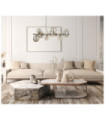 Suspension Canello Verre,Acier Miel Laiton