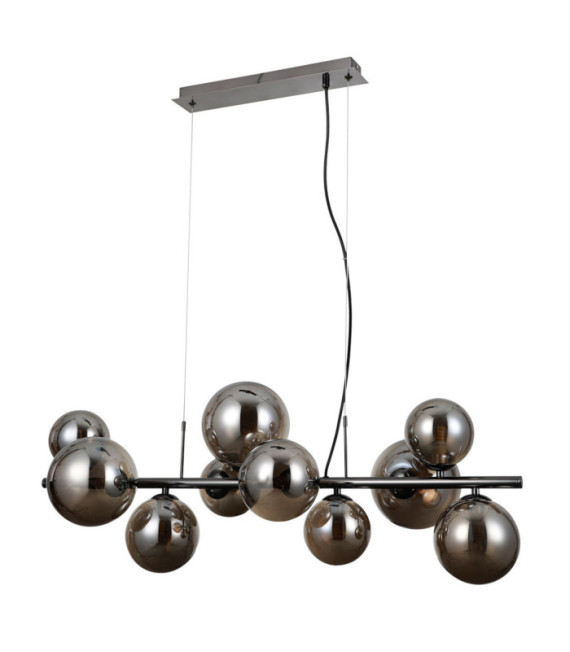 Suspension Canello Verre,Acier Chromé noir