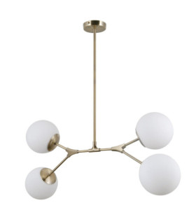 Suspension Caserta Verre,acier,aluminium Antique Bronze