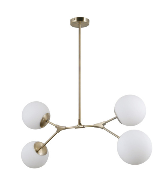 Suspension Caserta Verre,acier,aluminium Antique Bronze