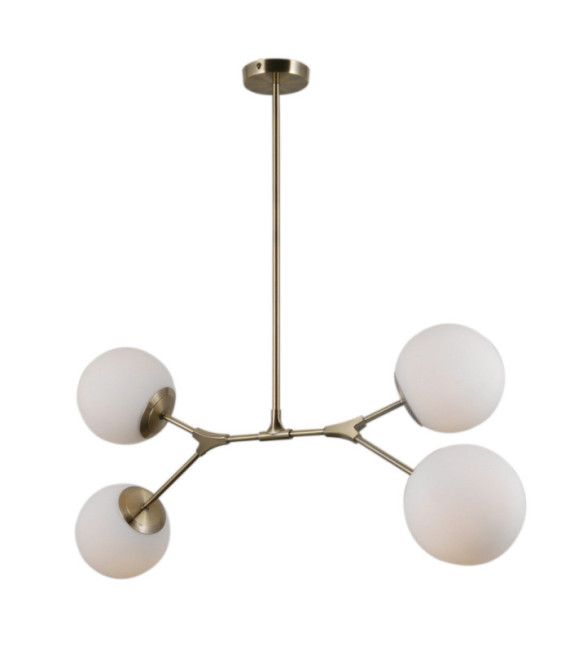 Suspension Caserta Verre,acier,aluminium Antique Bronze
