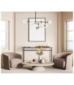 Marino pendant light Glass, steel, aluminum Black, Brass