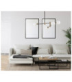 Suspension Marino Verre,acier,aluminium Noir,Laiton