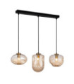 Hatella Pendant Lamp Glass, Black Steel, Copper