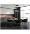 Hatella Pendant Lamp Glass, Black Steel, Copper