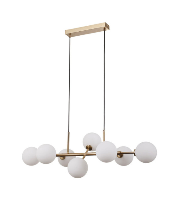 Lampadario Mirellio Acciaio, Alluminio Miele Ottone