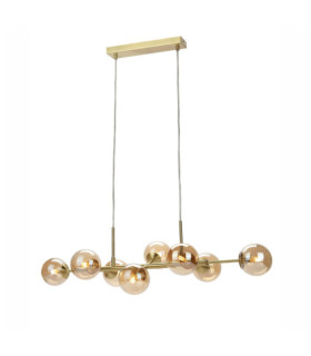 Lampada a sospensione Erimida Vetro, Acciaio Ottone