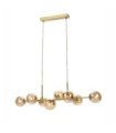 Erimida Pendant Lamp Glass, Steel Brass