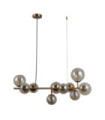 Suspension Frontera Verre,Acier Miel Laiton
