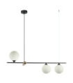 Barletta Pendant Lamp Glass, Black Steel, Antique Bronze