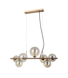 Suspension Canello Verre,Acier Miel Laiton