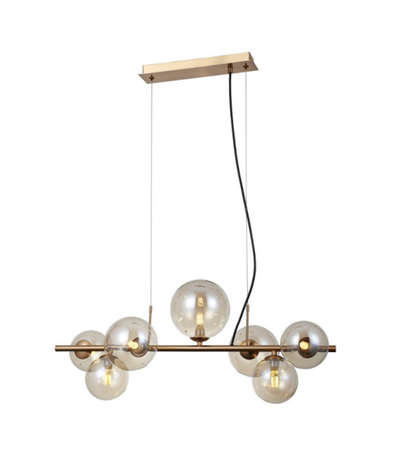 Suspension Canello Verre,Acier Miel Laiton