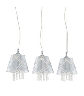 Blaze Pendelleuchte Glas, Metalllegierung Silber