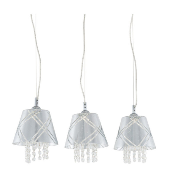 Blaze pendant light Glass, metal alloy Silver