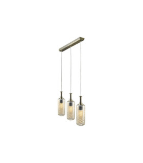 Suspension Chandler Verre,Acier Antique Bronze