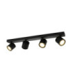Barre de spots Karlota Acier,Aluminium Noir