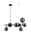 Frontera Pendant Glass, Black Satin Steel