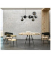 Frontera Pendant Glass, Black Satin Steel