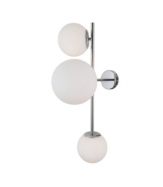 Applique murale Vailante Verre,acier,aluminium Chrome