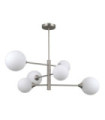Evora Ceiling Light Glass, Steel Satin Nickel