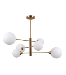 Evora Ceiling Light Glass, Steel Honey Brass