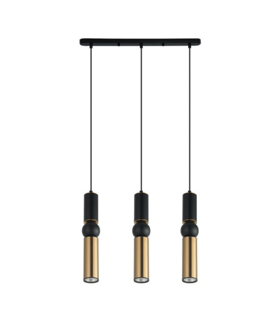 Lampadario Isidora Acciaio, Alluminio Nero, Bronzo Antico