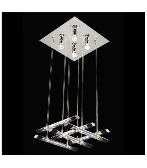 Diamant-Anhänger aus Glas, Chrom-Metalllegierung
