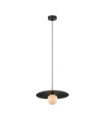 Malor Pendant Lamp Glass, Black Steel