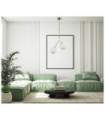 Suspension Caserta Verre,acier,aluminium Antique Bronze