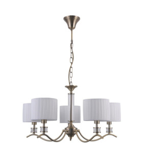 Ferlena Pendant Lamp Glass, Steel, Antique Bronze Fabric