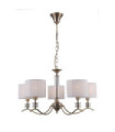Ferlena Pendant Lamp Glass, Steel, Antique Bronze Fabric