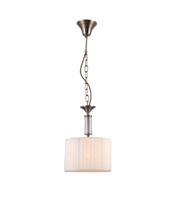 Ferlena Pendelleuchte Glas, Stahl, Stoff in Antikbronze