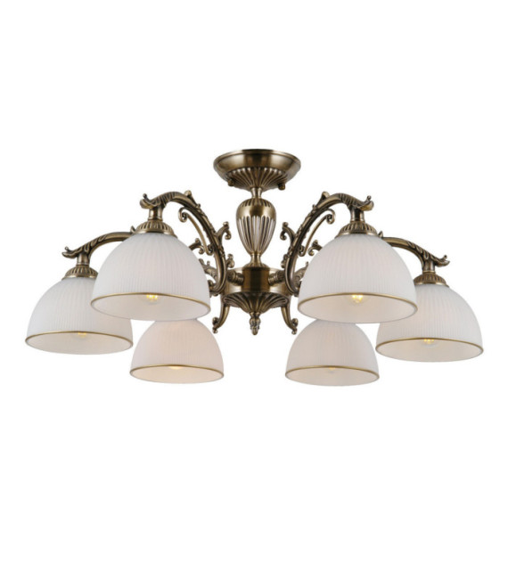 Plafonnier Feneza Verre,acier,aluminium Antique Bronze