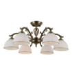 Plafonnier Feneza Verre,acier,aluminium Antique Bronze