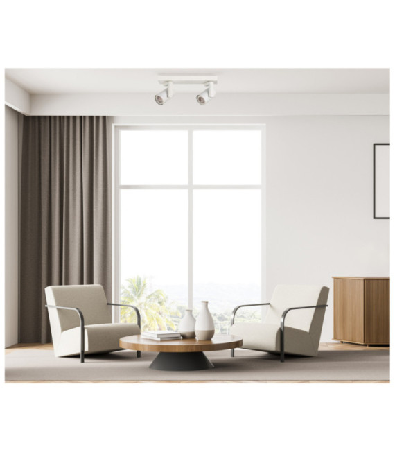 Spot Spiela Acier,Aluminium Blanc