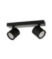 Karlota spotlight Steel, Aluminum Black