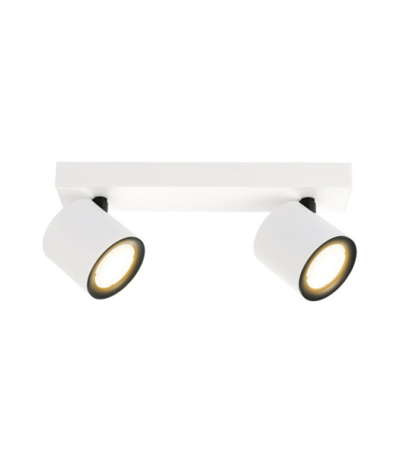 Karlota Spotlight Steel, White Aluminum, Black