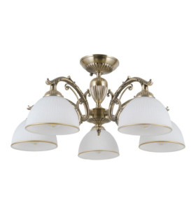Feneza Ceiling Light Glass, Steel, Aluminum Antique Bronze